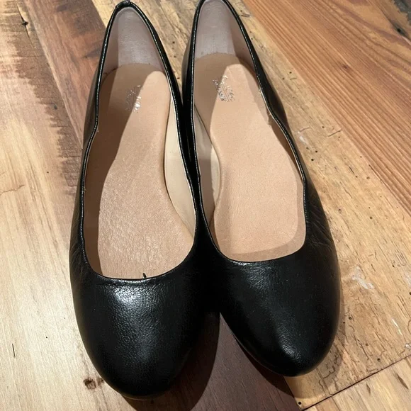 Scholl's Shoes Dr Scholls Black Leather Flats 95w Poshmark